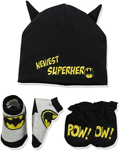 DC Comics Baby Boy's Batman Take-Me-Home Set Pants, black, 0-3 Months