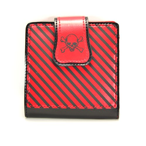 Gothic Skull Crossbone Print Bifold Punk Rockabilly Skaters Wallet