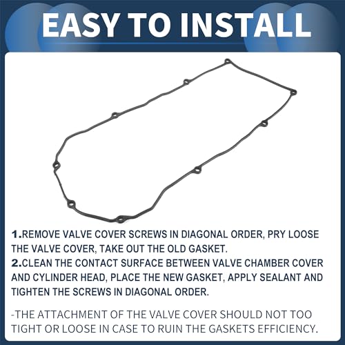 Image of Valve Cover Gasket, Cylinder Head Valve Seal Gasket No.132704M500 for Nissan ALMERA 2000-on Black, Rocker Cover Gasket 1 Pc