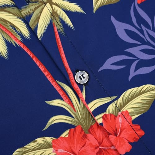 Image of Hawaiian Shirt for Men Tropical Shirts Summer Beach Button Down Short Sleeve Luau Aloha Floral Cruise Vacation Outfit 2026