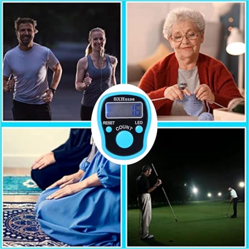 Image of 99999 5 Digit Multiuse Digital Electronic Portable Mini Hand Tally Clicker Counter Finger Ring Mantra Jaap Device Machine Cricket Umpire Counting Zikr Ziker Dhikr (5136)