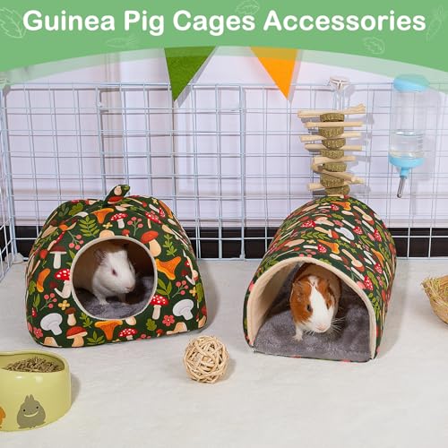 Hedgeink Meerschweinchen Haus & Tunnel Set – Kuschelhaus & Spielzeug für Kaninchen, Meerschweinchen, Frettchen und andere Kleintiere