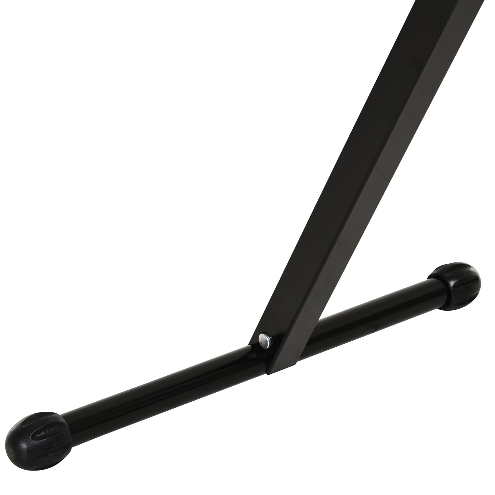 HOMCOM Soporte de Rodillo Plegable y Ajustable en Altura de 68-110 cm con Manivela de Bloqueo Carga Máx. 60kg / 90kg Caballete Telescópico Negro y Plata
