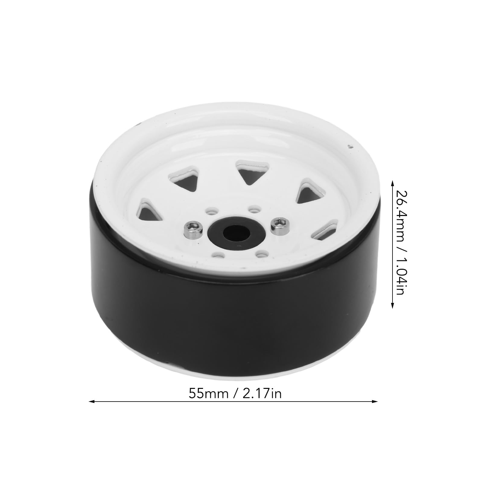 4 szt. 1,9 cala felgi RC uniwersalne dopasowanie mocne wsparcie 8 szprych zestaw obręczy koła dla Axial SCX10 SCX10 II SCX10 III (Biały)