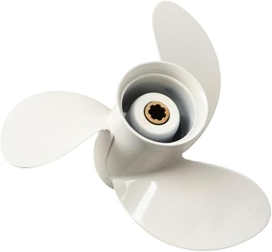 Aluminum Alloy 6G1-45941-00-EL 8 1/2 X -N Boat Motor Propeller for 6-8 3 Blade 7 Spline Tooth Fit Your Boat Well