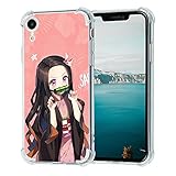 Anime iPhone XR Case, Demon for Slayer Kamado Tanjirou Nezuko Zenitsu Manga Character Anime iPhone Case for Cool Woman Man Boys Girls Cute Cartoon Design Soft TPU Case for iPhone XR