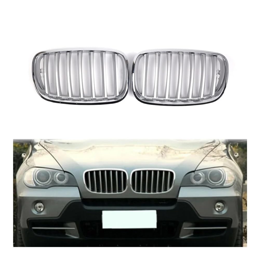 Parrilla delantera capó Rejilla delantera de riñón para coche, accesorios malla para parrilla para E70 E71 X5 X6 2008-2013
