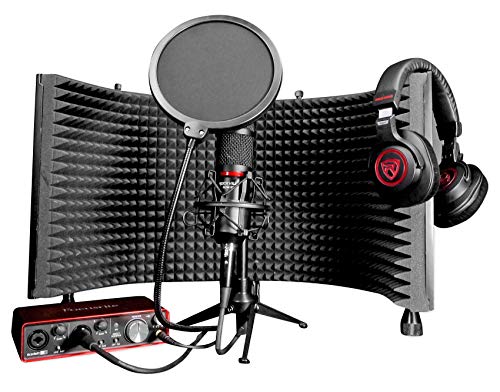 Rockville Rdts Adjustable Height Studio Desktop Tripod Microphone Stand+Mic Clip, Black #TOP4