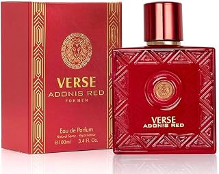 Verse Adonis Red for Men - 100ml Eau De Parfum Spray - Fruity Warm & Floral Fragrance Smell Fresh All Day Long Lasting (1 Pack)