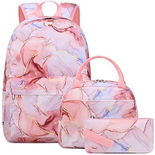 Meisohua Backpacks For Girls School Backpack With Lunch Tote Bag Lightweight Water Resistant School Bags For Girls 3 In 1 Set #TOP17