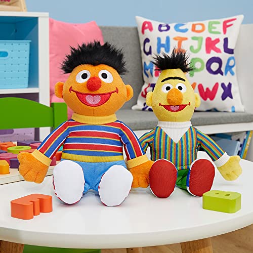 Sesame Street Friends Bert and Ernie 8-inch 2-Piece Sustainable Plush Stuffed Animals Set