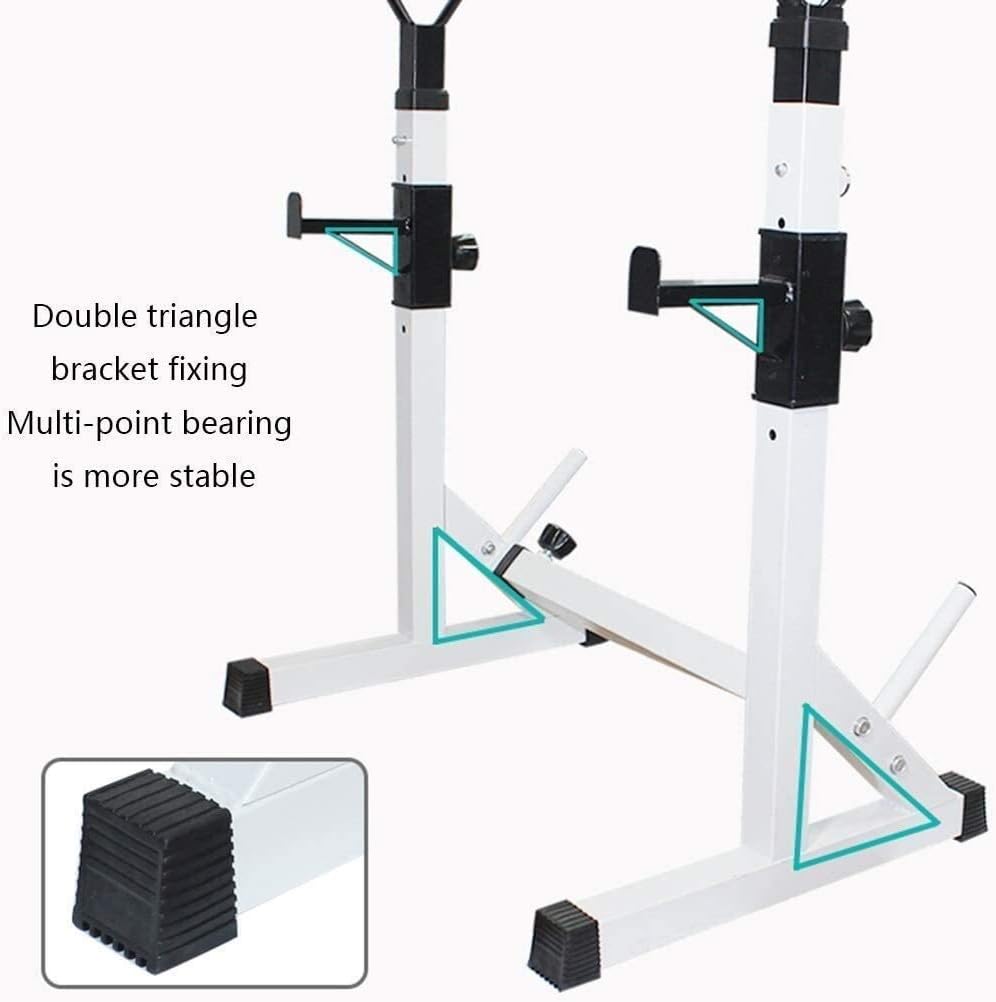 Barbell Stand Weight Lifting Rack Gym Family Fitness Multifunctional Shelf Adjustable Bracket Home Indoor Gym Strength Training Stand Men's Fitness Barbell Rack Only Sell Shelves Squat Rack