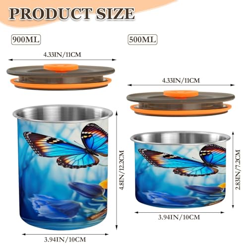 ATTX Lata de Café Acero Inoxidable 900 ml con Tapa Hermética miniatura 2