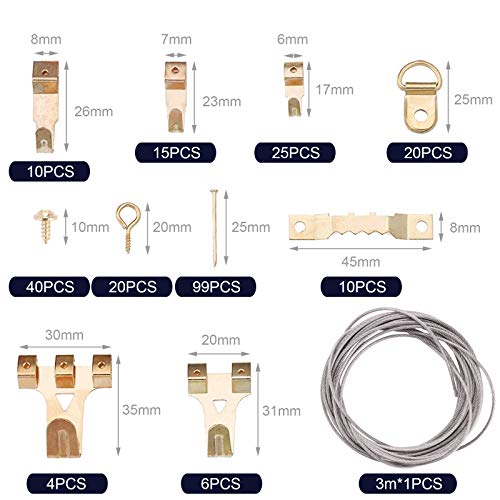 Rantecks ​​250PCS Ganci per Quadri cornici Set di