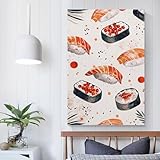 sinyumoney Lienzo artístico de pared con diseño de sushi para sala de estar, dormitorio, cocina, pasillo, escaleras, 20 x 30 cm