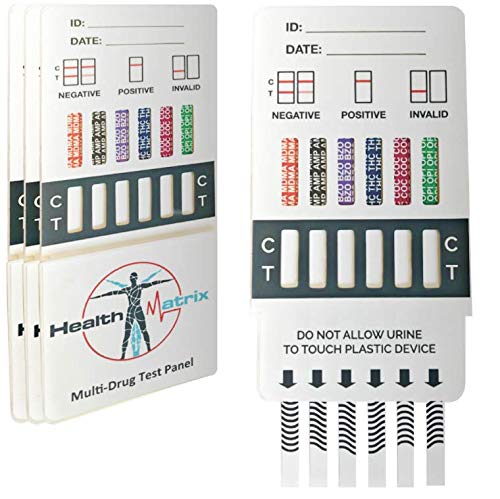 Health Matrix 3 Pack Test Kit | 6-in-1 Drugs Test Kit | Urine Drug Test | Test for Amphetamines, Benzodiazepines Cannabis, Cocaine, MDMA(Ecstasy), Opiates
