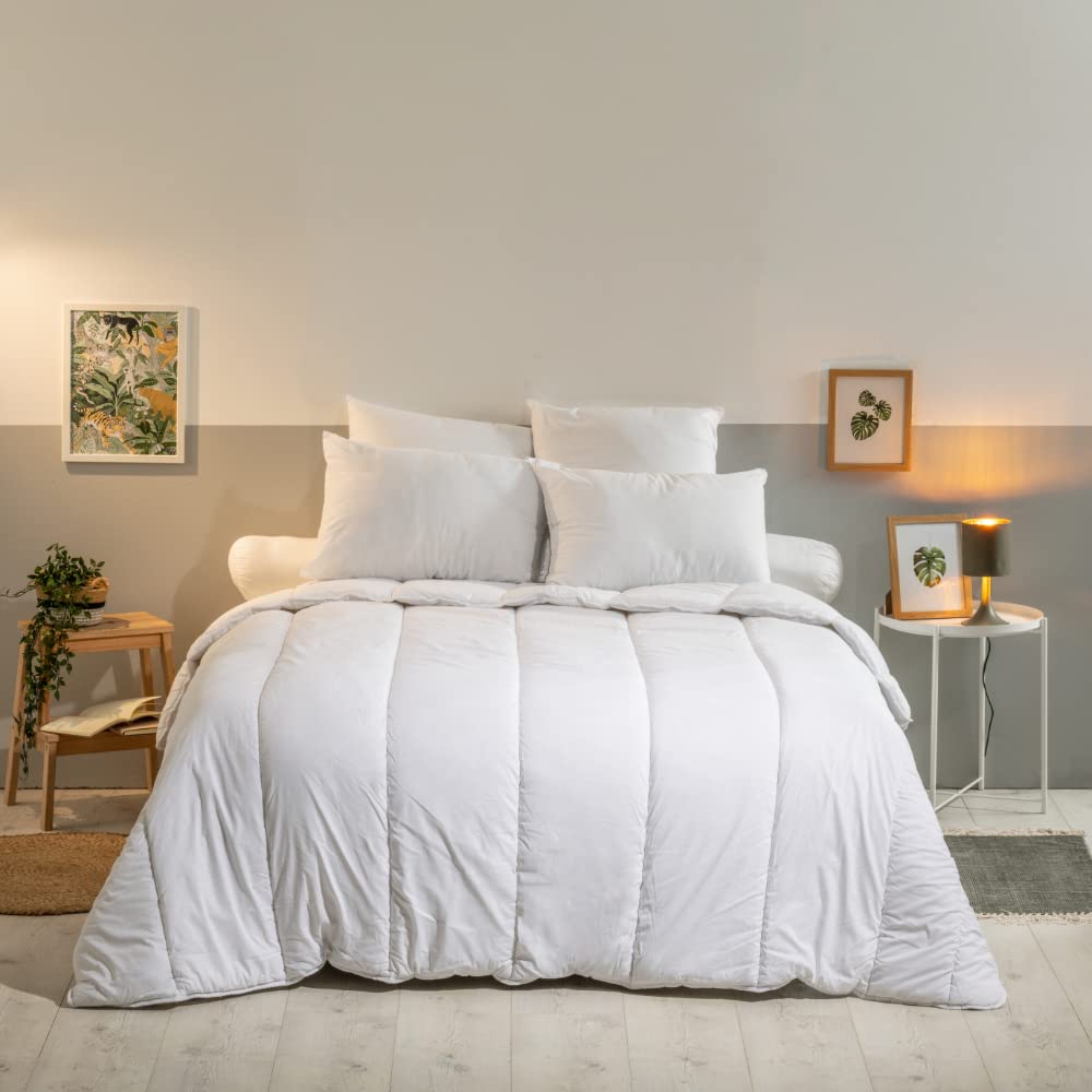 Bleu Câlin Lot de 2 Oreillers Anti-Acariens 60x60cm Confort Ferme