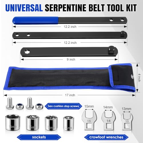 Image of Meonum Universal Serpentine Belt Tool Kit, Tensioner Wrench(Blue)