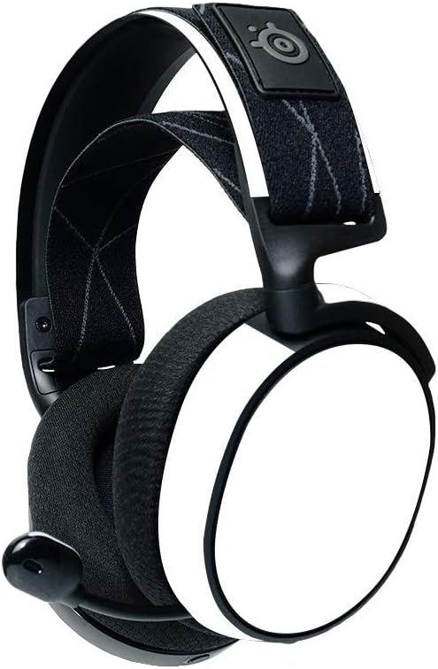 MightySkins Compatible with Steelseries Arctis 7 Gaming Headset (2019) - Solid White | Protective, Durable, and Unique Vinyl Decal| Easy to Apply, Remove, and Change Styles | Made In The USA