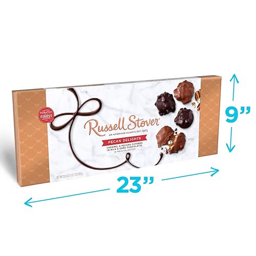 Vista 9 de Russell Stover, Nueces cubiertas de chocolate con leche, caja de regalo de chocolate surtido, 9 onzas