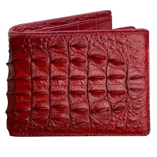 Image of HATA Men Leather Bifold Wallet RFID Blocking Front Pocket Exotic Billfold Handmade Gift For Birthday Wedding Anniversary Father's Day