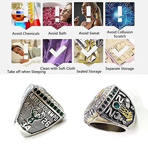 Milwaukee Championship Ring 2021 met houten kist Basketbal 'bucks' Collection Fans Gift for Men Women Kids Boys Replica Champion Ring Series - Kerst Verjaardagscadeaus - Image 4