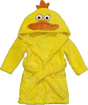 Amazon.com: Kids Hooded Animal Bath Robe, Yellow Ducky: Clothing, Shoes ...