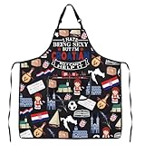 MYSOMY Kroatische Küchenschürze Zagreb Merchandise Kroatien Kultur Liebhaber Geschenk Kroatien Reise Souvenir Geschenk, Kroatische Schürze 3, ne Size
