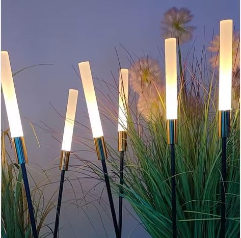 CLOUDSALE Modern and Stylish 12V Acrylic LED Reed Light Outdoor Waterproof Christmas Decoration Stake Light (Pack of 10 with Driver)-image-41