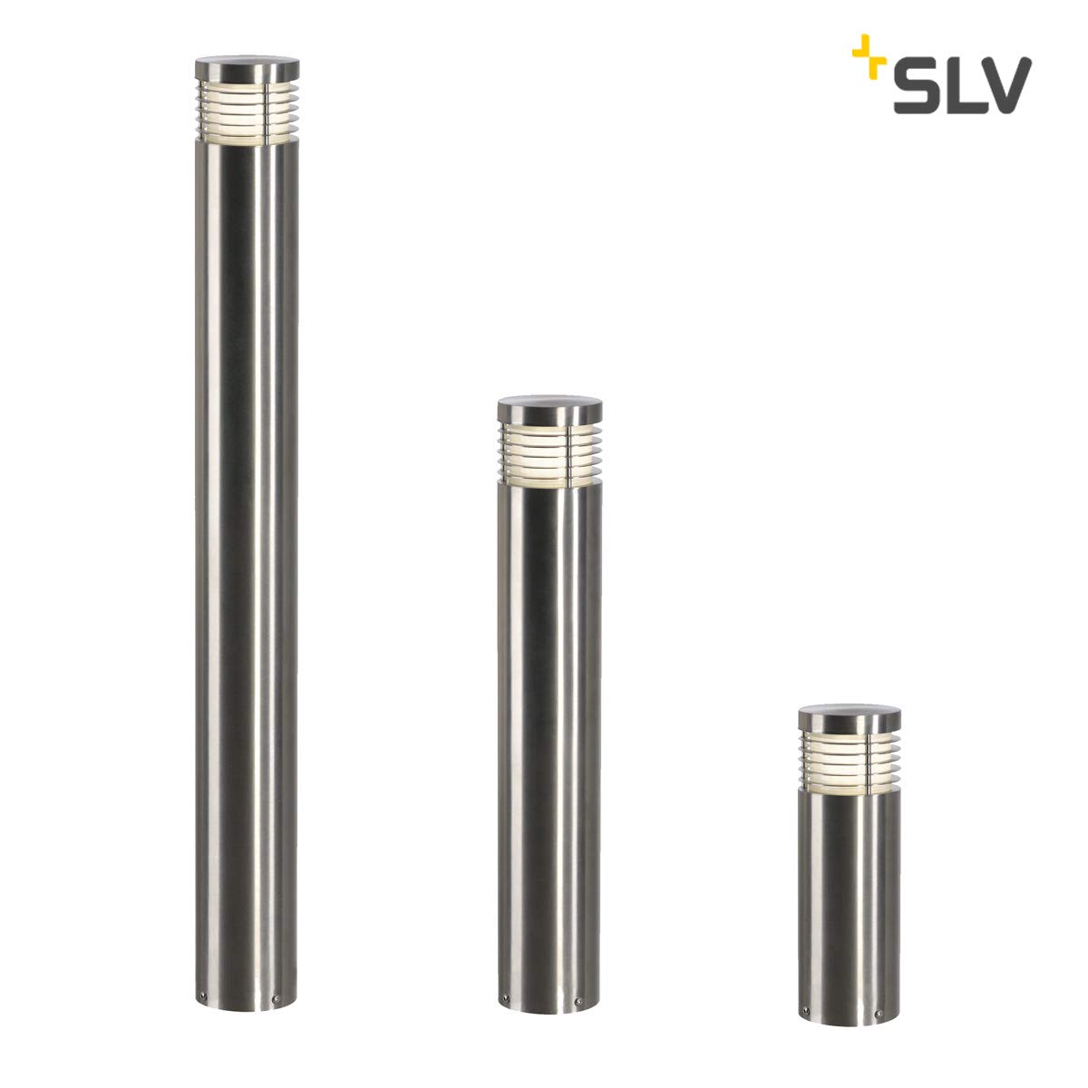 SLV Luminaire d'Extérieur LED VAP SLIM 30 | Rond, lampadaire d’Extérieur | Design en Inox pour Eclairage d’Extérieur Raffiné | borne, Potelet Borne Lumineuse Extérieur, Eclairage d’entrée