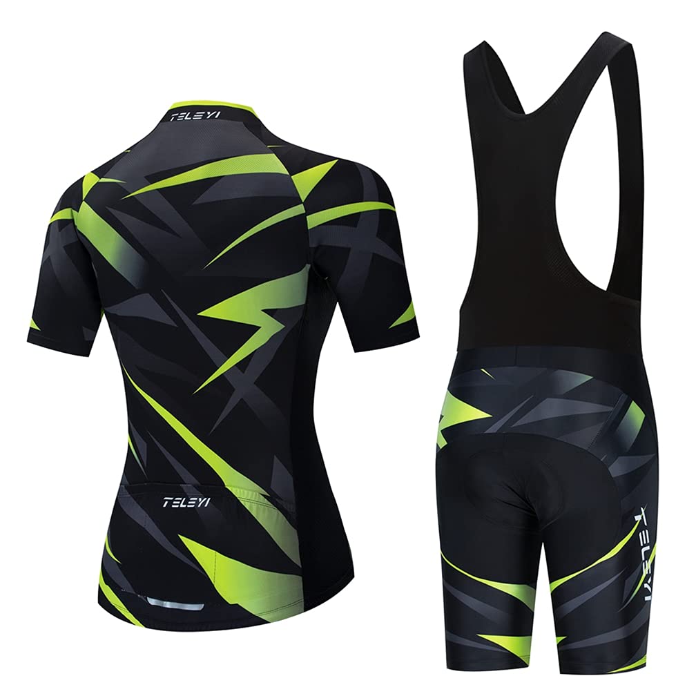 Weimostar - Set di maglia da ciclismo da donna, a maniche corte, con imbottitura in 3D, Cc6505-2a, S