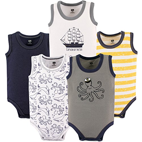 Image of Hudson Baby Unisex Baby Cotton Sleeveless Bodysuits