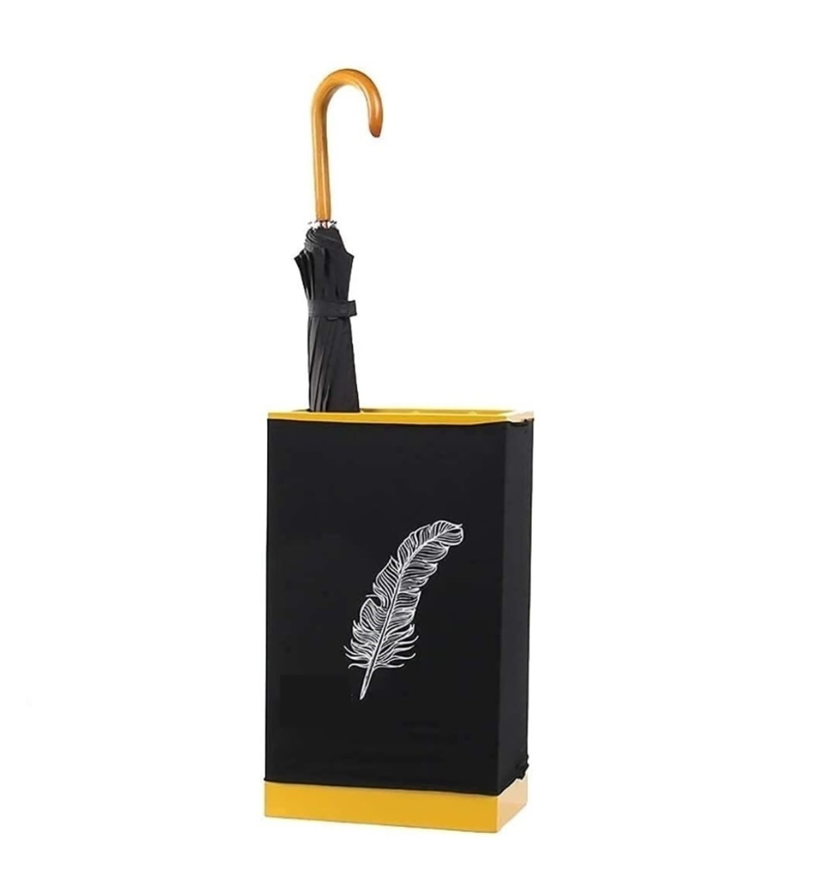 Porte-parapluies moderne en métal rectangulaire pour éviter les sols mouillés