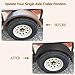 FinerFurnis 2 Pack Single Axle Trailer Fenders，Fits for 14”to 16” Wheels，32” x 9” x 15” Trailer Fenders with Fender Backs，for Car Hauler Cargo Utility Trailer Landscape Trailer,Black