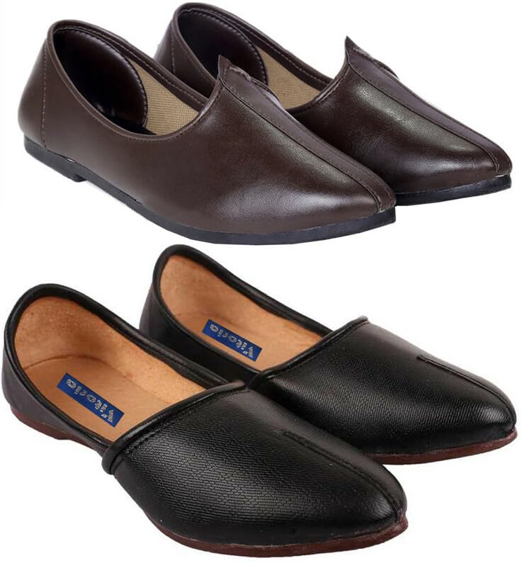 Derby Shoes for Men | Shoes for Men with PU Sole | Comfortable & Lightweight |Durable & Trendy Design,VTR_6001Blk_3001Brwn_P-image-19