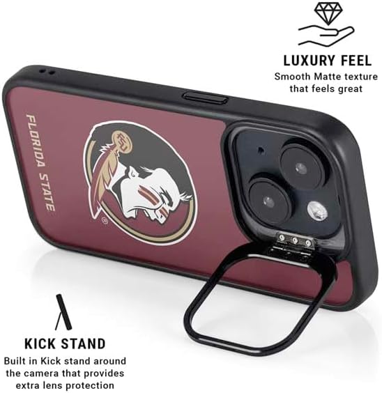 Skinit Kickstand Phone Case Compatible with iPhone 14 - Officially Licensed Florida State FSU Seminoles Design