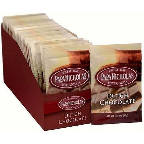Papanicholas Coffee79224 Beverages - Dutch Chocolate Cocoa 1.25-oz. Bag (24 Bags/Box) (Non-Returnable)