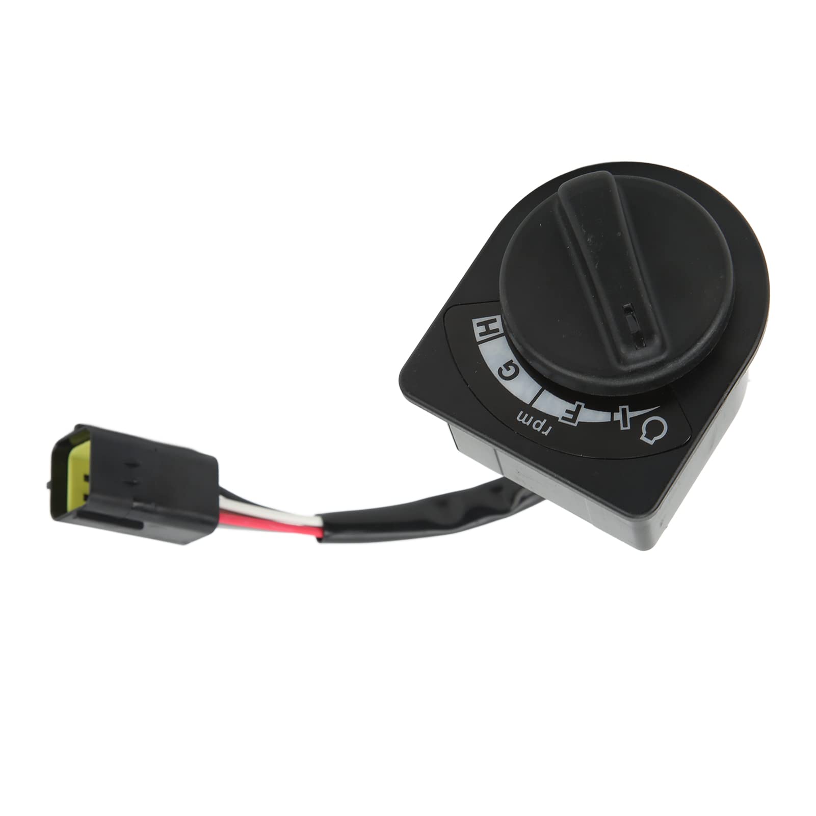 Ausla Interruptor del Motor del Acelerador Unidad Selectora de Perilla del Acelerador ABS 14725311 Reemplazo de Control del Motor de 5 Pines para Excavadora EC220D EC250D EC350D EC380D EC480D
