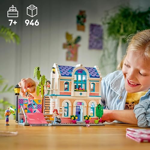 Image of LEGO Friends Liann's Family House Building Toy - Dollhouse - 4 Minidolls, Gecko, Axolotl - 42687