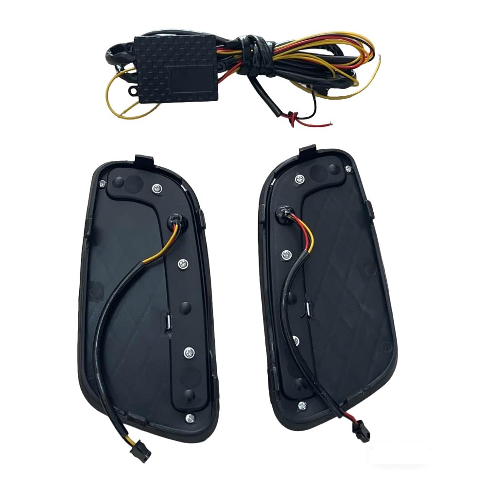 Riloer Luce di marcia diurna DRL,Luci Diurne Drl, Luci di marcia diurna con funzione bidirezionale di streamer a luce gialla Smart Fortwo 2008-2011,Alta Intensità Luminosa