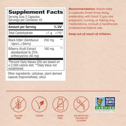 Nature's Way Bilberry, Eye Health Support Supplement for Adults*, 90 ct - image 6