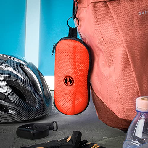 Image of BLUPOND Sunglasses Case Semi Hard EVA Shell with Metal Hanging Hook Belt Clip Sun Glasses Storage