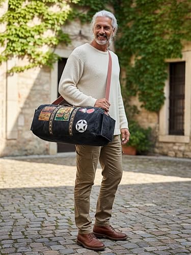 Image of The House of Tara Canvas Travel Duffle Bag 25 litres | Sports Duffel | for Men and Women | Adjustable Broad Strap | Gym Bag | Airline Carry On Luggage | Quick Access Pockets