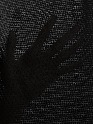 Oyoangle Girl's Waffle Knit Short Sleeve Notched V Neck Drawstring Waist Short Jumpsuit Romper Black 10-11Y #TOP5