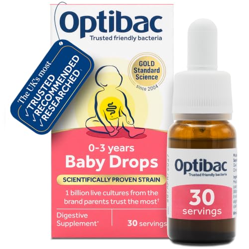 Optibac Baby Drops - Vegan Friendly Bacteria Drops - 10 ml - 30 Day Supply