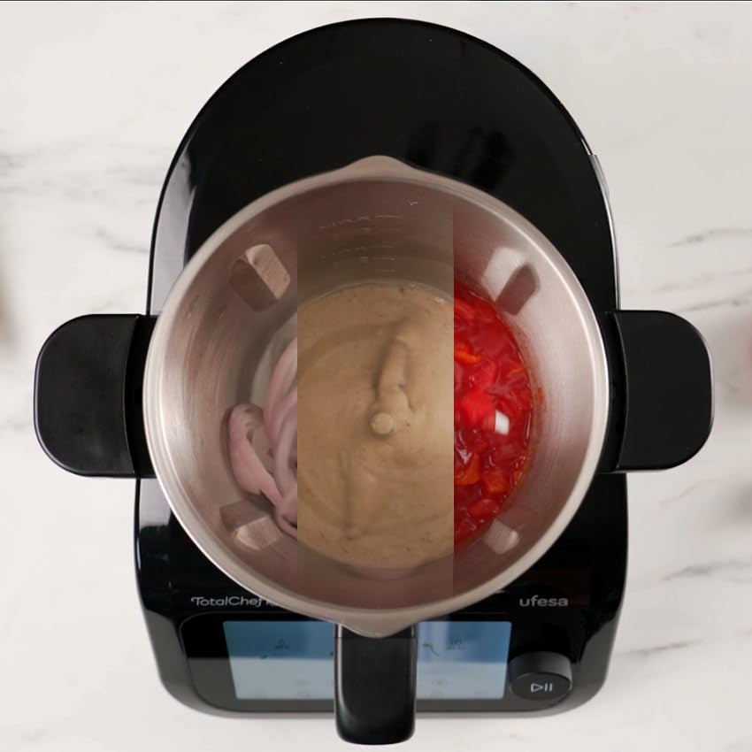 Ufesa TotalChef RK6 Inteligentny wielofunkcyjny robot kuchenny, ekran cyfrowy 7", WIFI, 30 funkcji, miska ze stali nierdzewnej, 3,5 l, wbudowana waga, 15 programów, akcesoria
