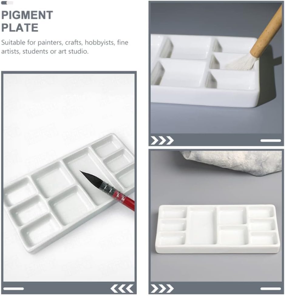 Paint Watercolor Tray Painting Ceramic Pigment Mixing Empty Palletbox Case Oil Holder Gouache Artist