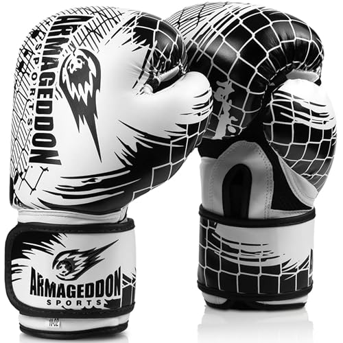 Boxhandschuhe Herren Damen Kickboxen Muay Thai Training Handschuhe Boxen PU Kunstleder Box Handschuhe Männer Frauen Sparring Boxhandschuh Kampfsport