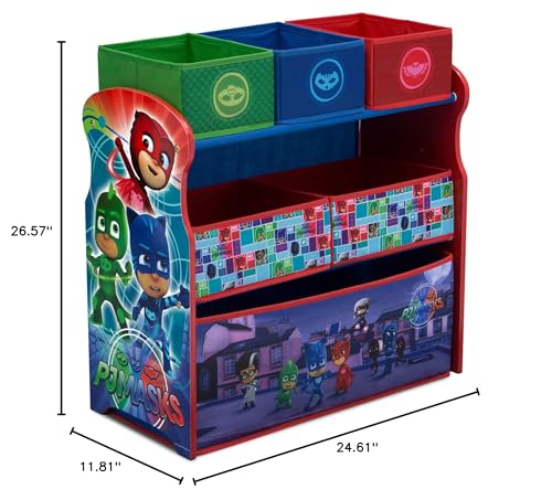 Image of Delta Children 6 Bin Design and Store Toy Organizer - Greenguard Gold Certified,PJ Masks (Pack of 2)