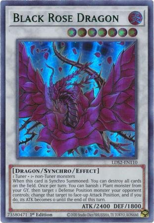 Black Rose Dragon (Green) - LDS2-EN110 - Ultra Rare - 1st Edition